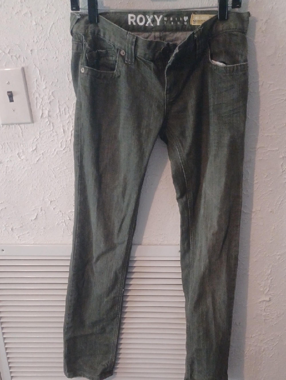 Roxy Olive Green Slim Denim Jeans